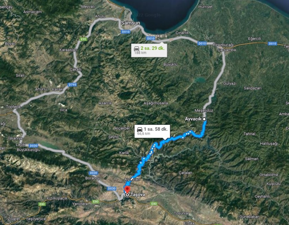 Ayvacık Taşova Yolu Projemiz